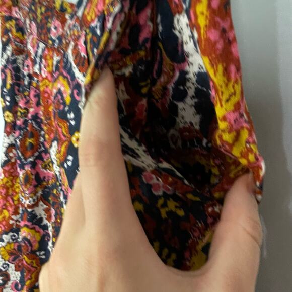 H&M | NWT Bright Colorful Printed Pull On Straight Leg Palazzo Pants - Picture 4 of 6